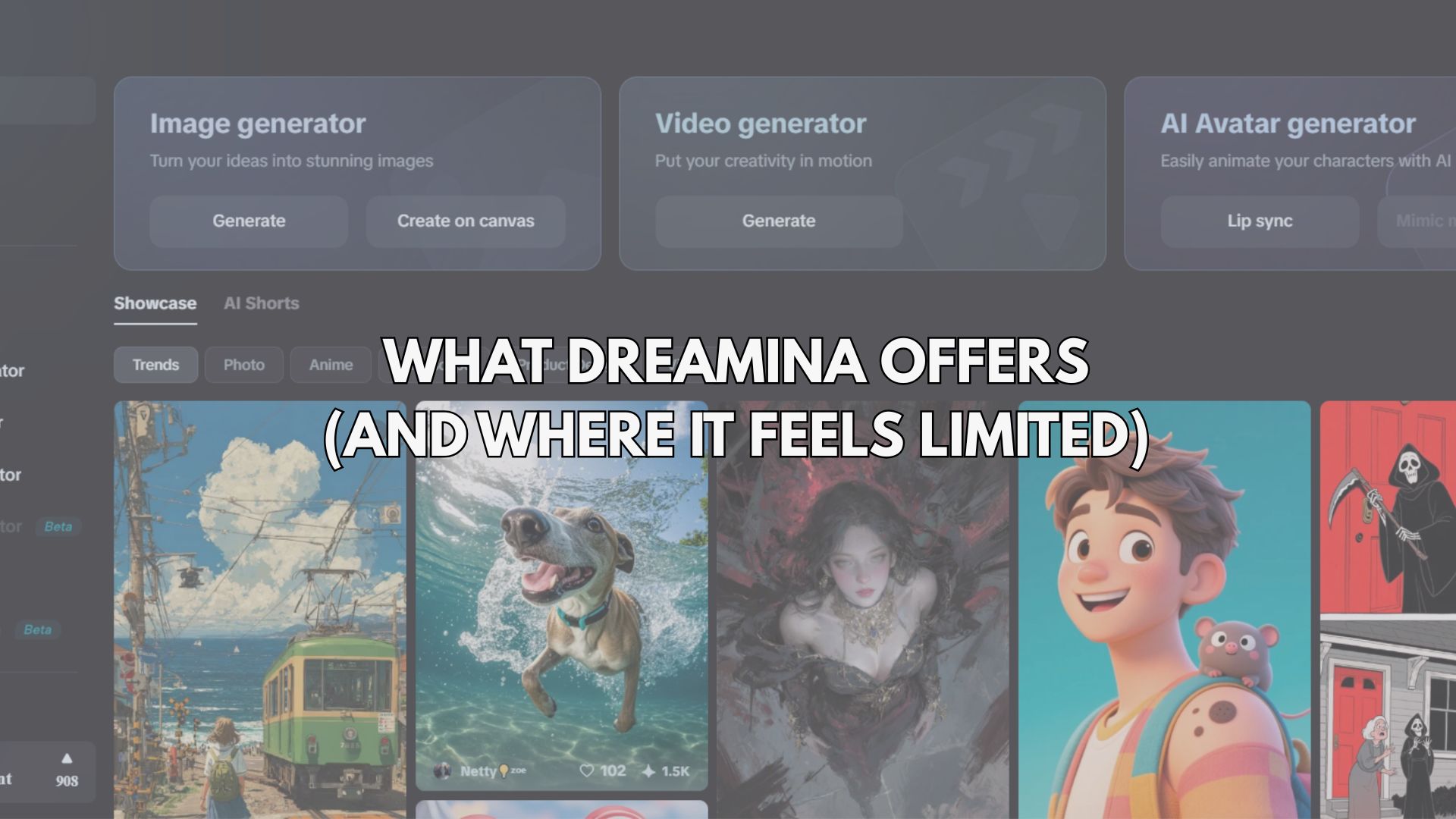 what dreamina offers