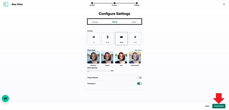 customize video setting