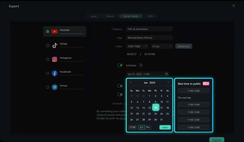 schedule your content