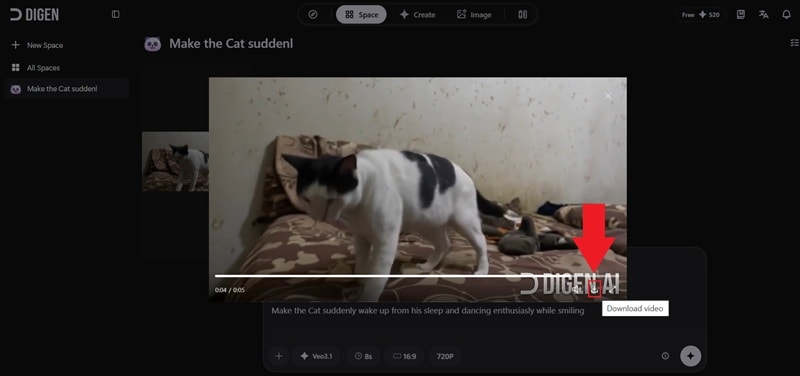 download the ai generated video