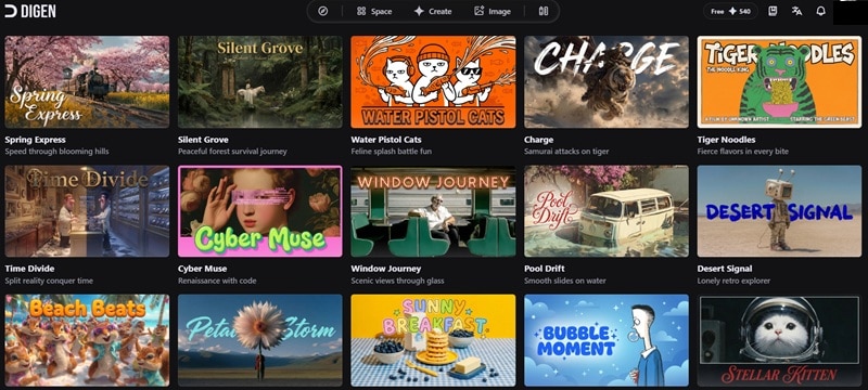 digen ai template collection