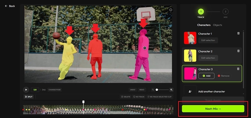 highlight all people to swap