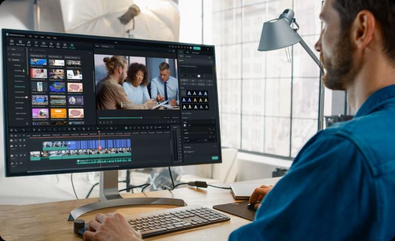 filmora editing workspace