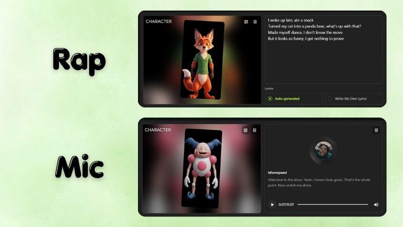 rap and mic features