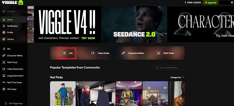locate the mix feature