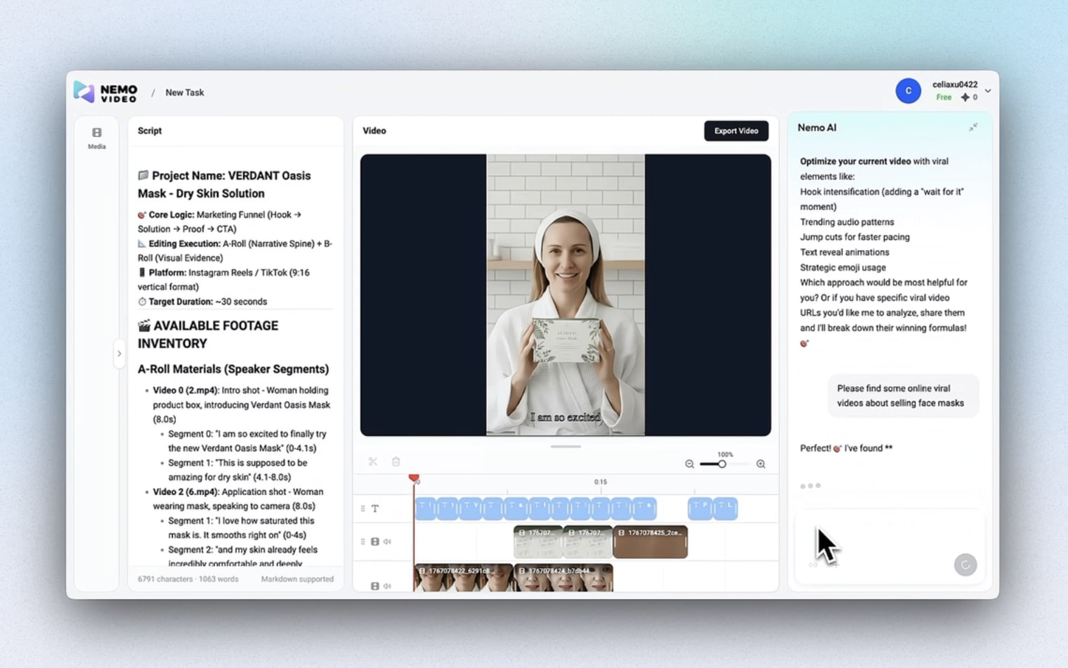 nemovideo editing workflow