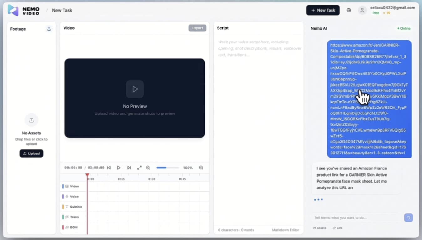 nemovideo viral video analysis