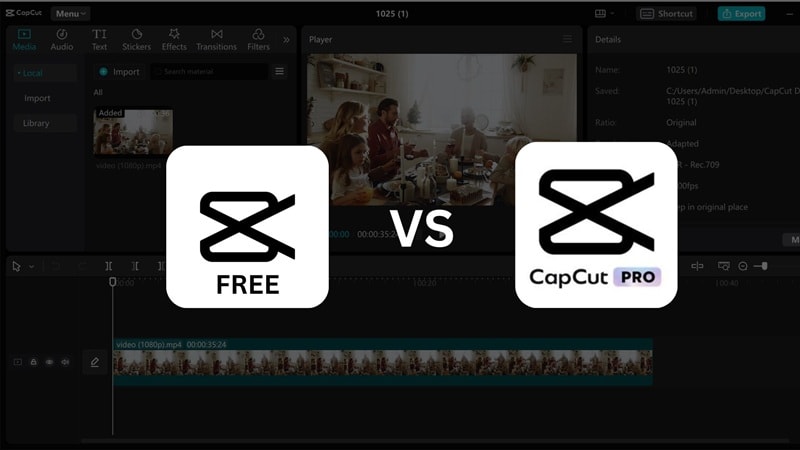 capcut free vs pro