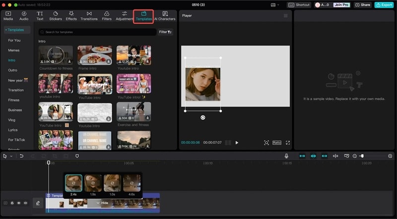 capcut desktop trendy templates