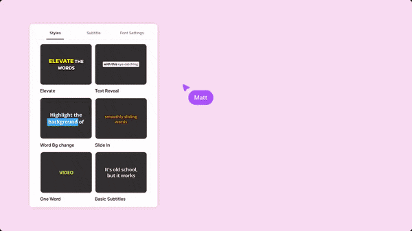 quso ai subtitle generator feature