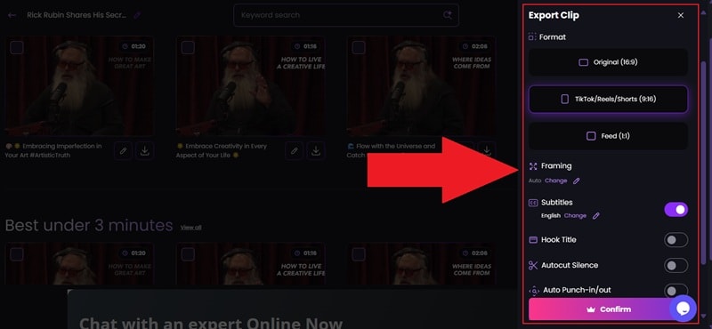wisecut export window