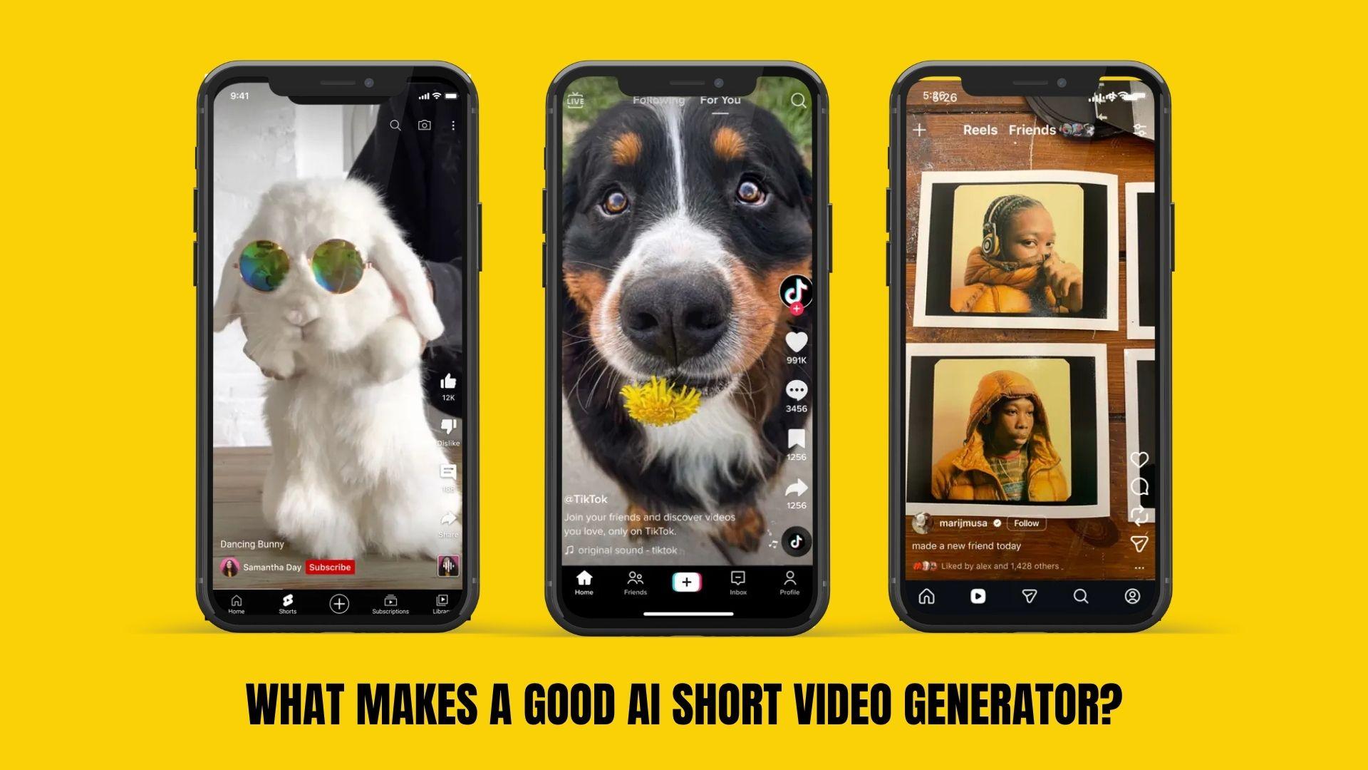 what makes a good ai short video generator