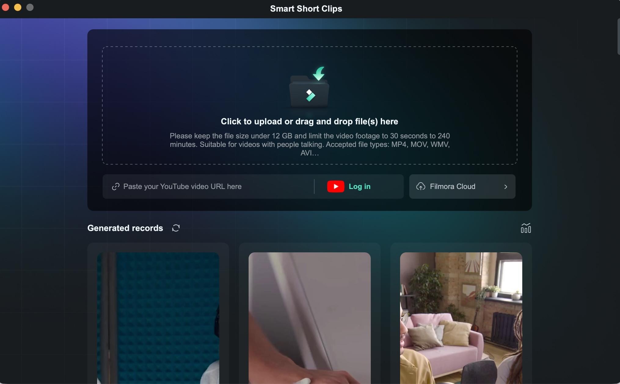 filmora smart short clips