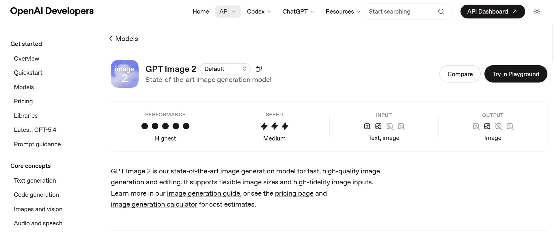 gpt-image-2 api documentation