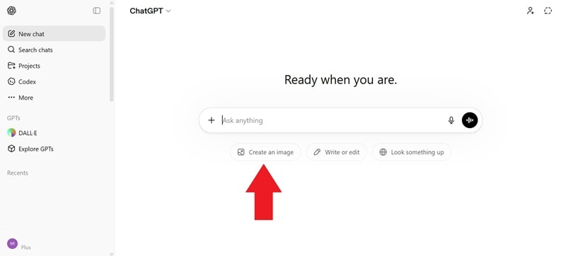 select create an image on chatgpt