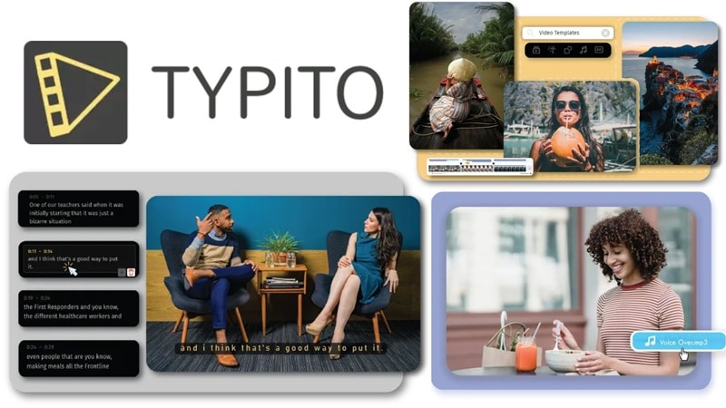 Typito 영상 편집기 소개 화면