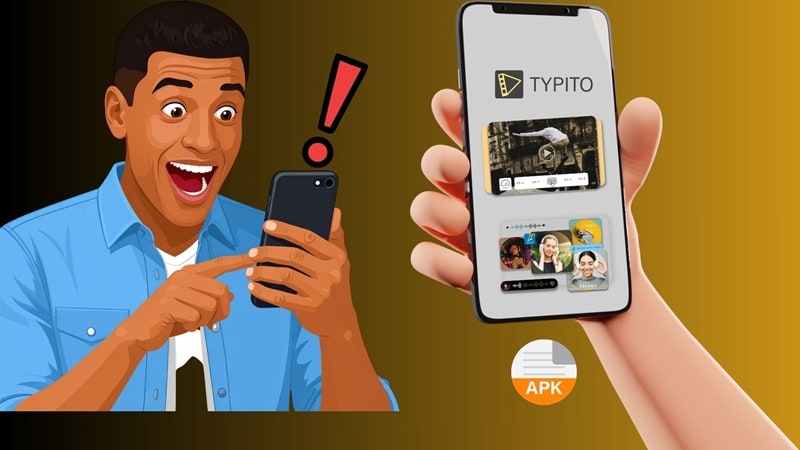 비공식 Typito APK 다운로드 사이트 주의 화면
