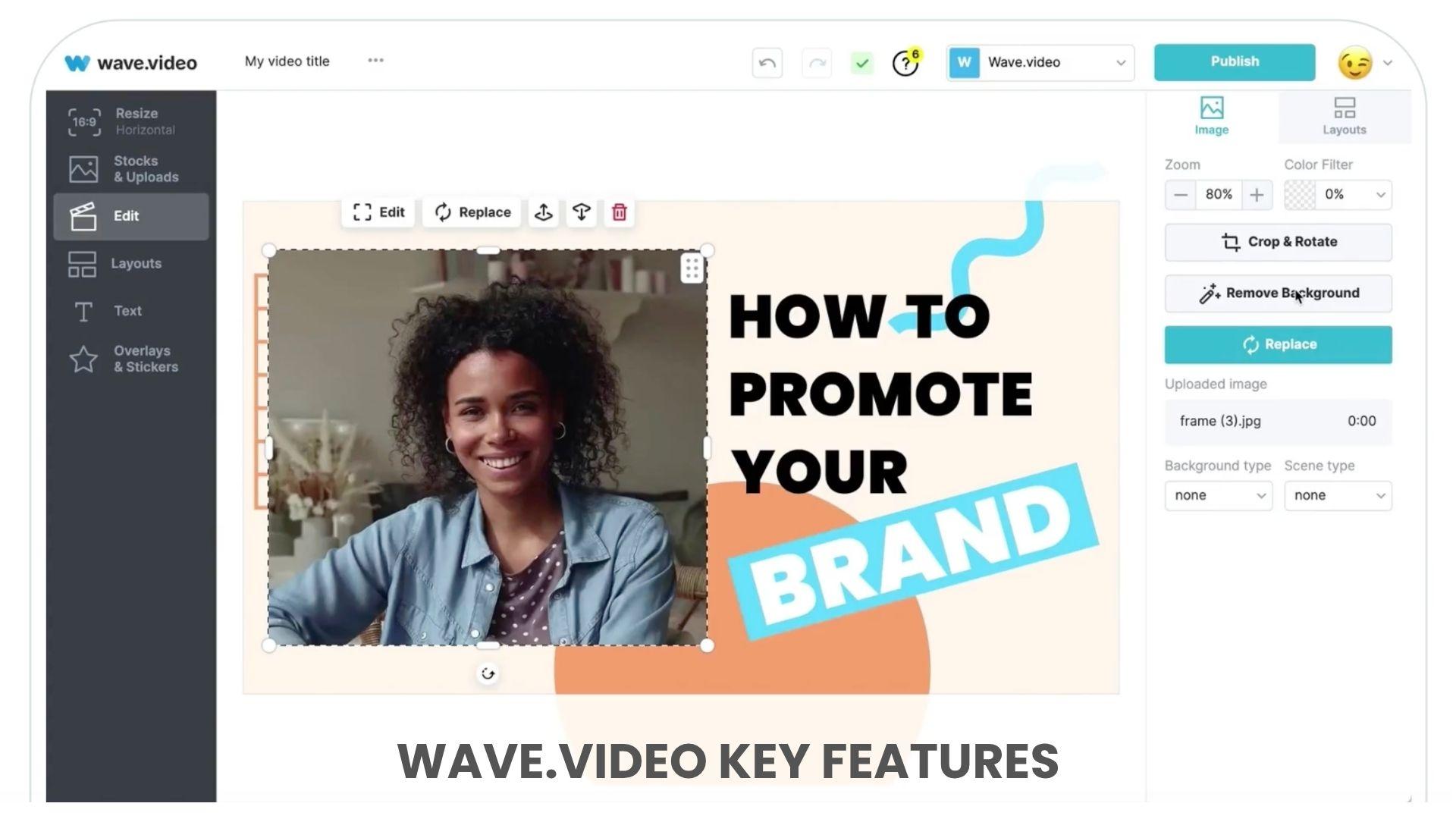 Wave.video 온라인 편집기