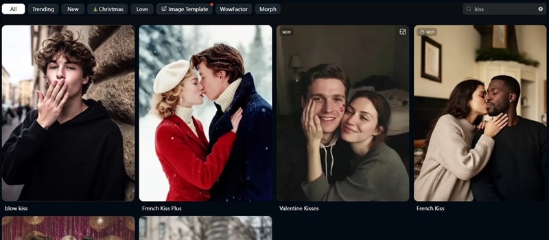 vidu ai kiss templates