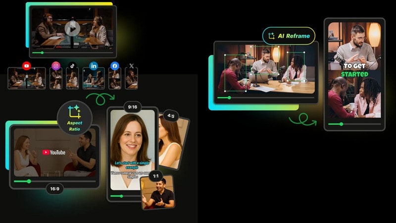 wayinvideo ai reframe feature