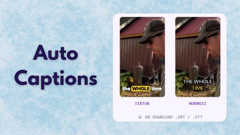clipfinder auto captions