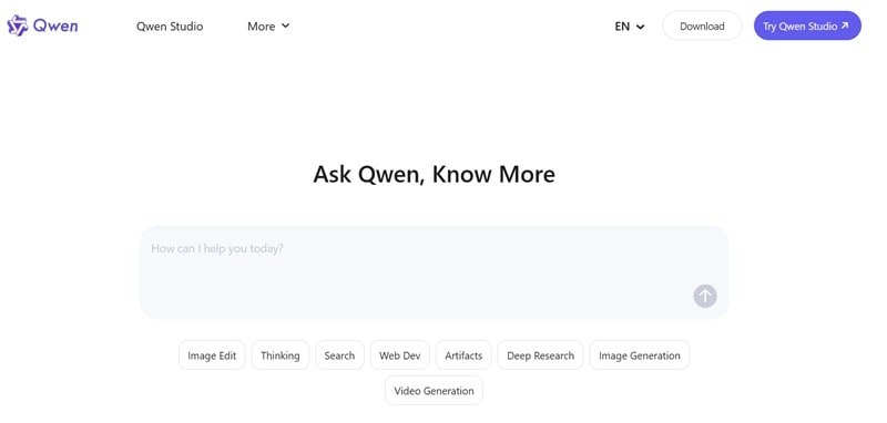 qwen ai chat web interface