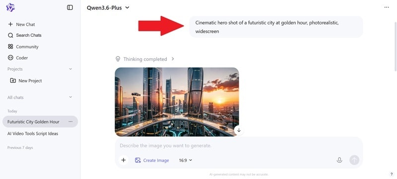 write ai photo prompt in qwen