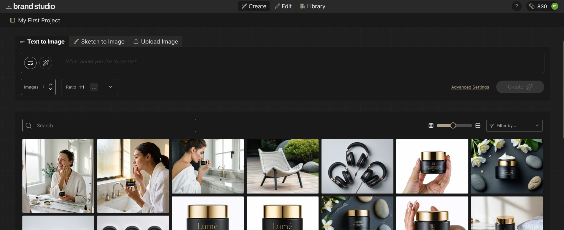stability ai brand studio interface
