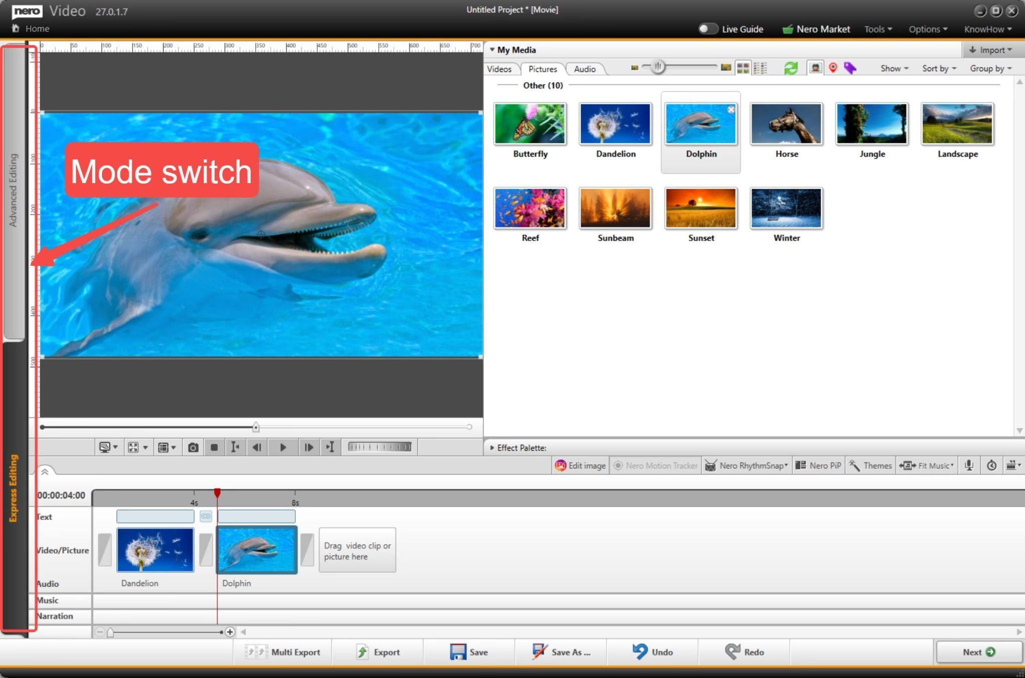nero video mode switch