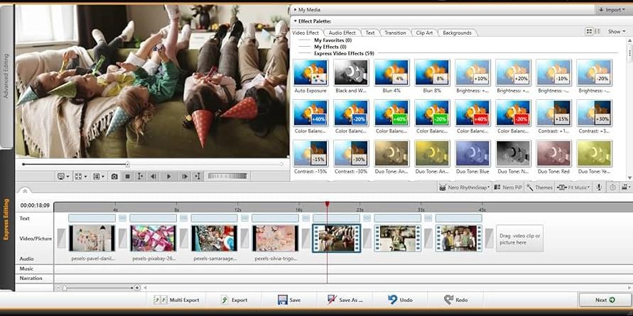 nero video effects