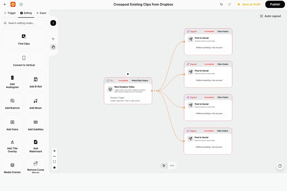 review and post overlap ai clip
