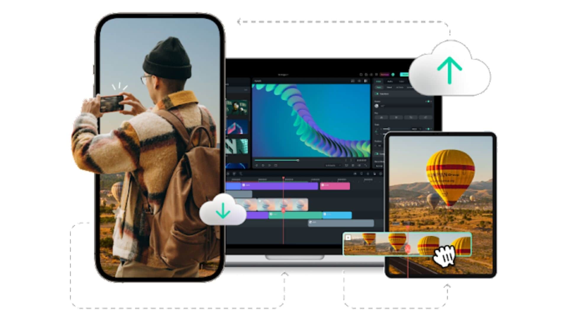 filmora desktop and mobile cloud sync