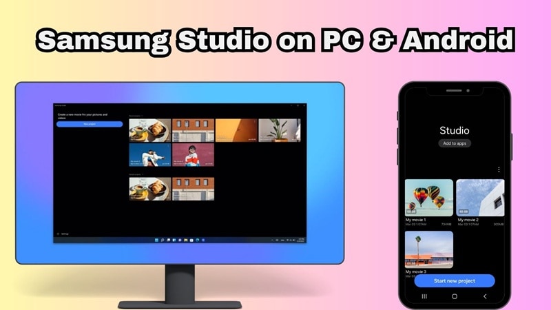 samsung studio on windows and android