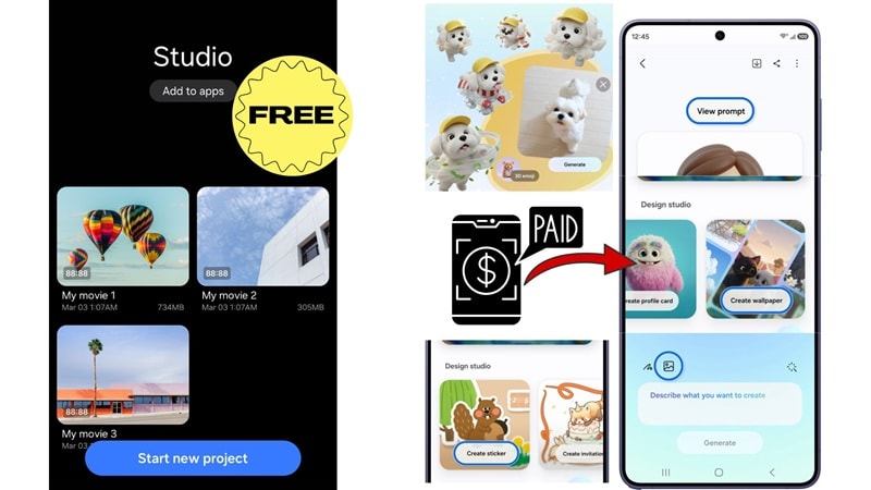 samsung studio freemium pricing