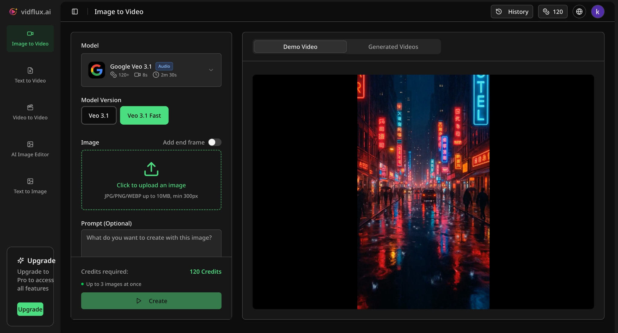 vidflux ai add prompt
