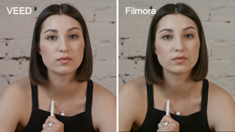 filmora vs veed eye contact ai