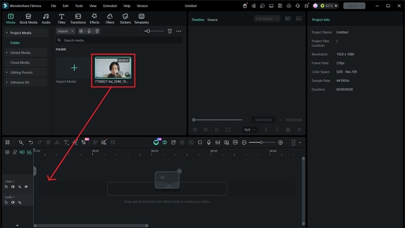 upload video to filmora