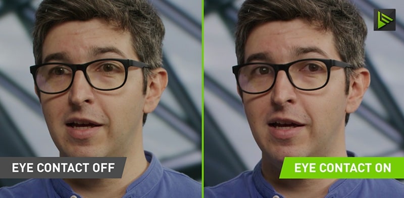 nvidia ai eye contact correction feature
