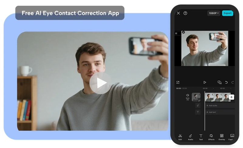 capcut ai eye contact correction feature
