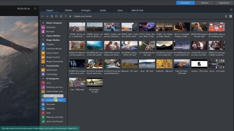 magix video pro media management