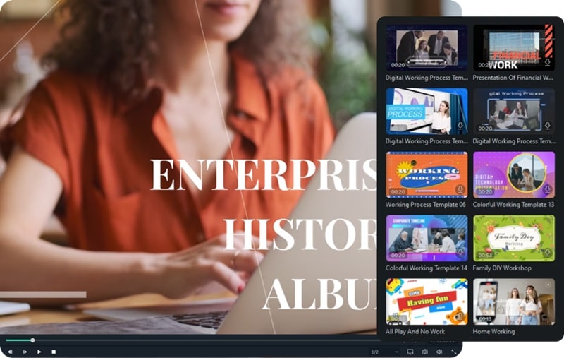 branding and templates in filmora