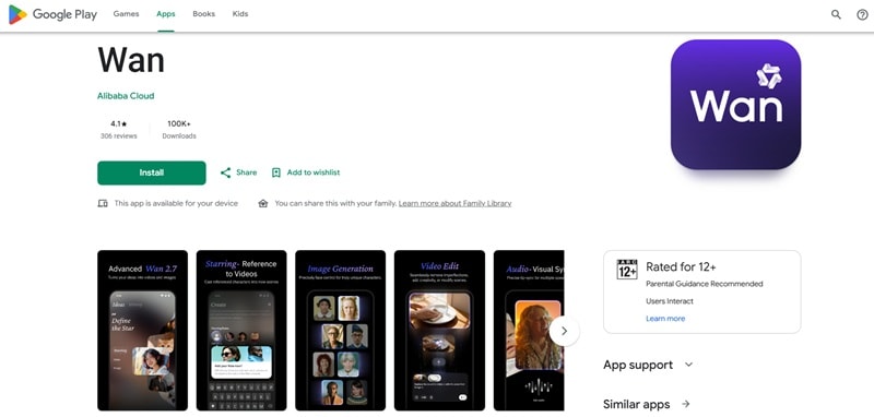 wan ai on android