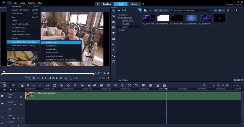 uploading videos in corel videostudio