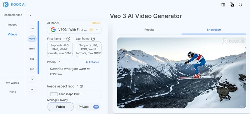 koox ai image to video feature