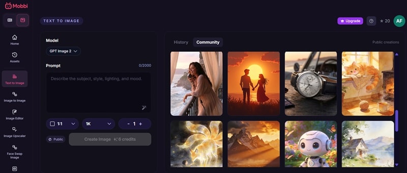 create ai image with mobbi