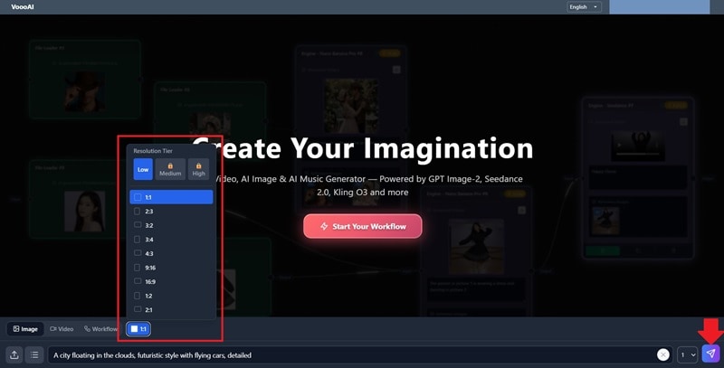 set the ratio and generate