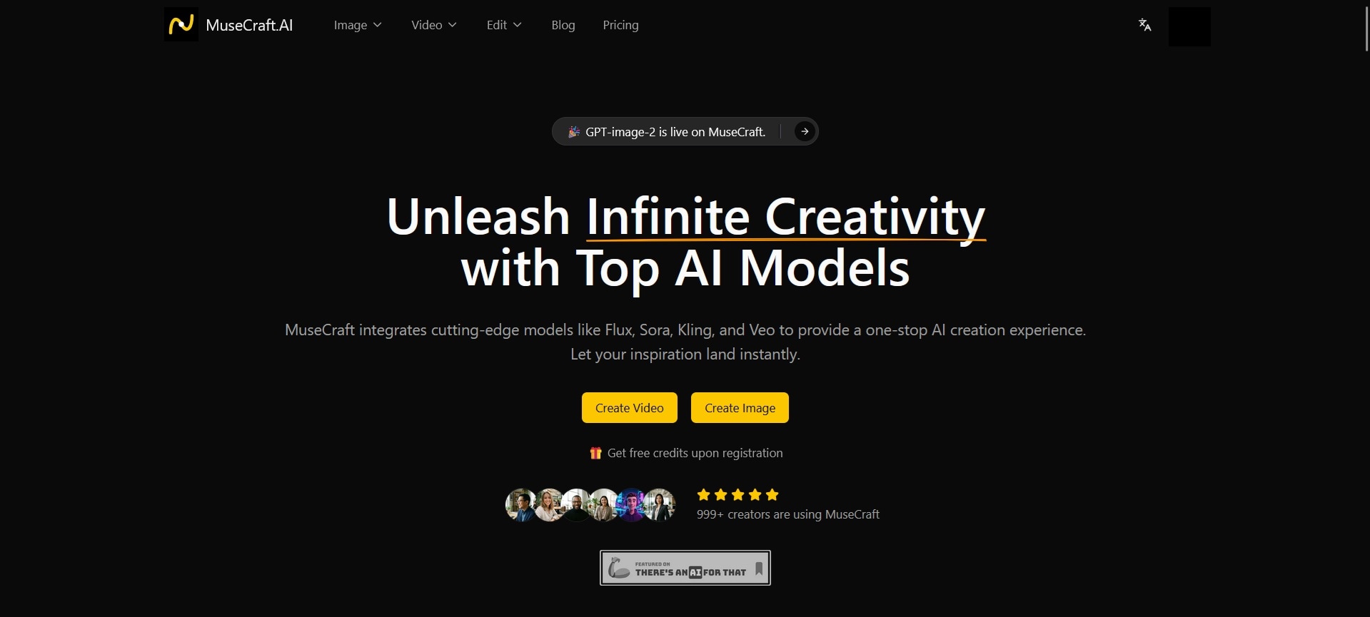 musecraft ai homepage website