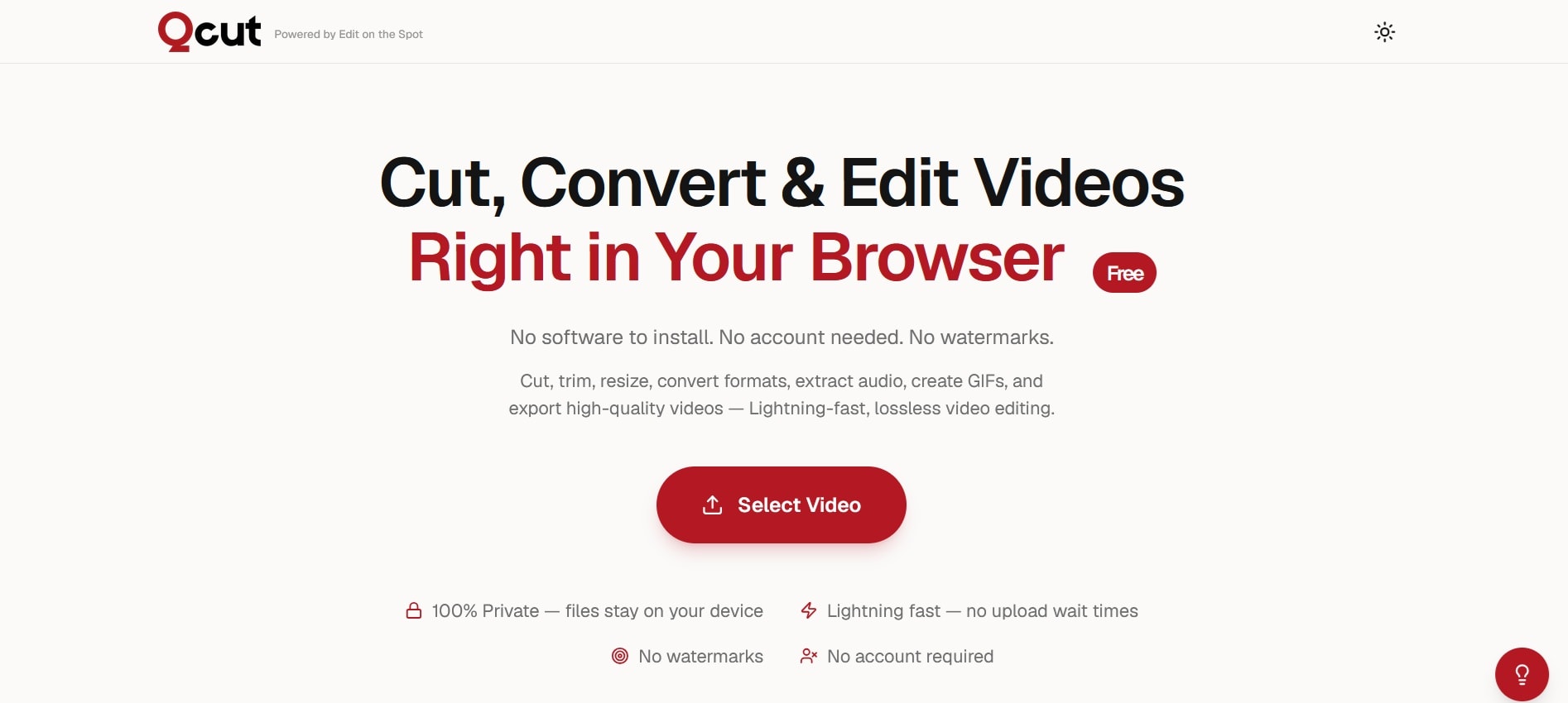 qcut video editor