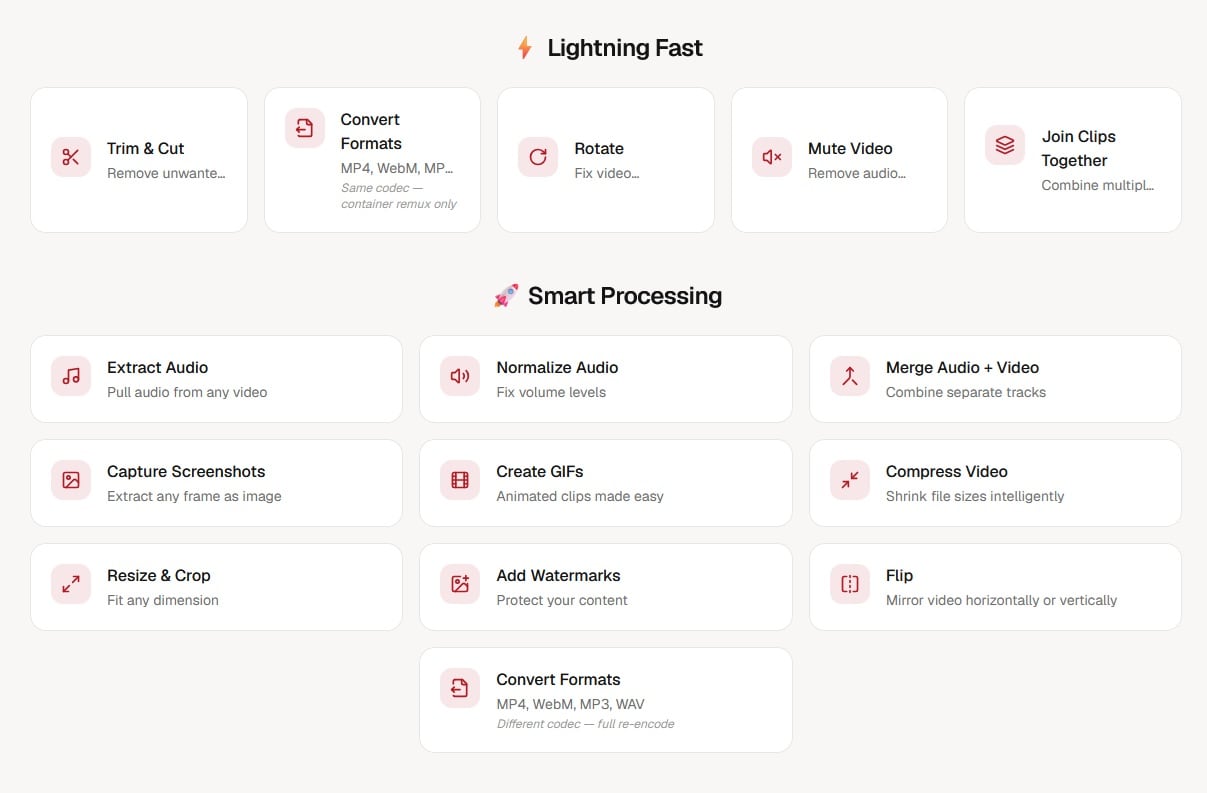 qcut video editing tools