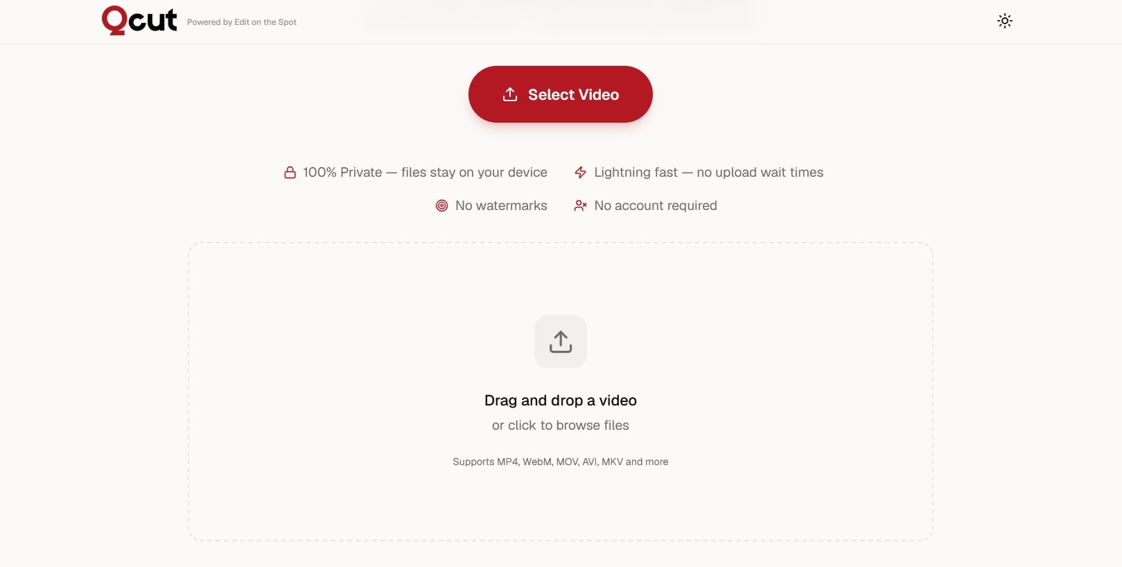 upload video to qcut